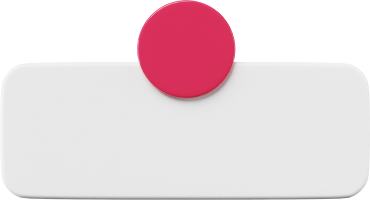 Red Minimalist 3D Rounded Rectangle Shape Placeholder