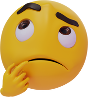 3d Thinking Emoji Illustration