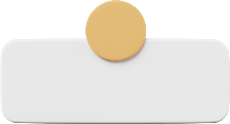 Yellow Minimalist 3D Rounded Rectangle Shape Placeholder